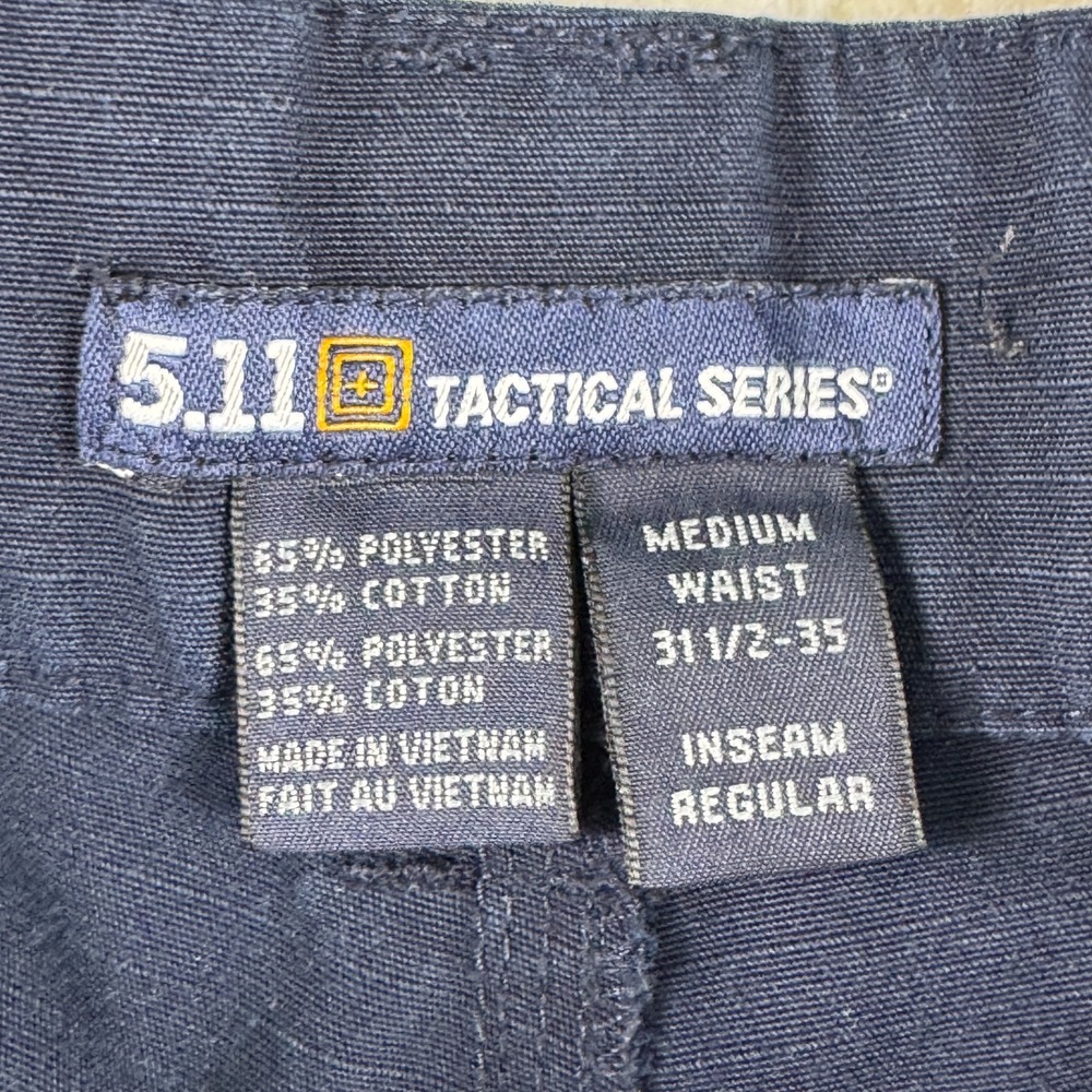 5.11 Tactical Men's Cargo Utility Pants with Ripstop Navy Blue Size M 31 1/2 -35 - Picture 2 of 12